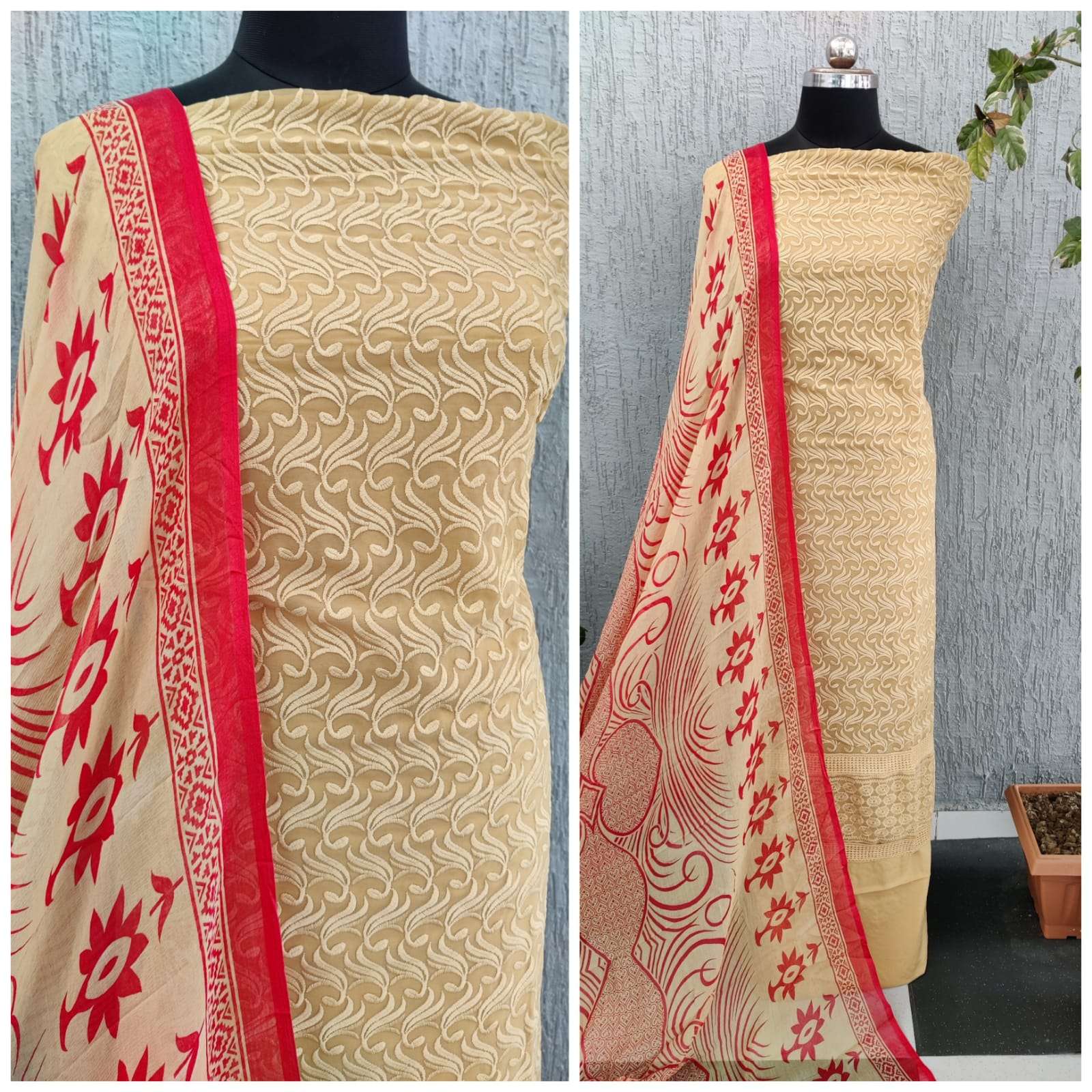 BT-  07 DESIGNER GEORGETTE SCHIFFLI NON CATALOG SUIT 
