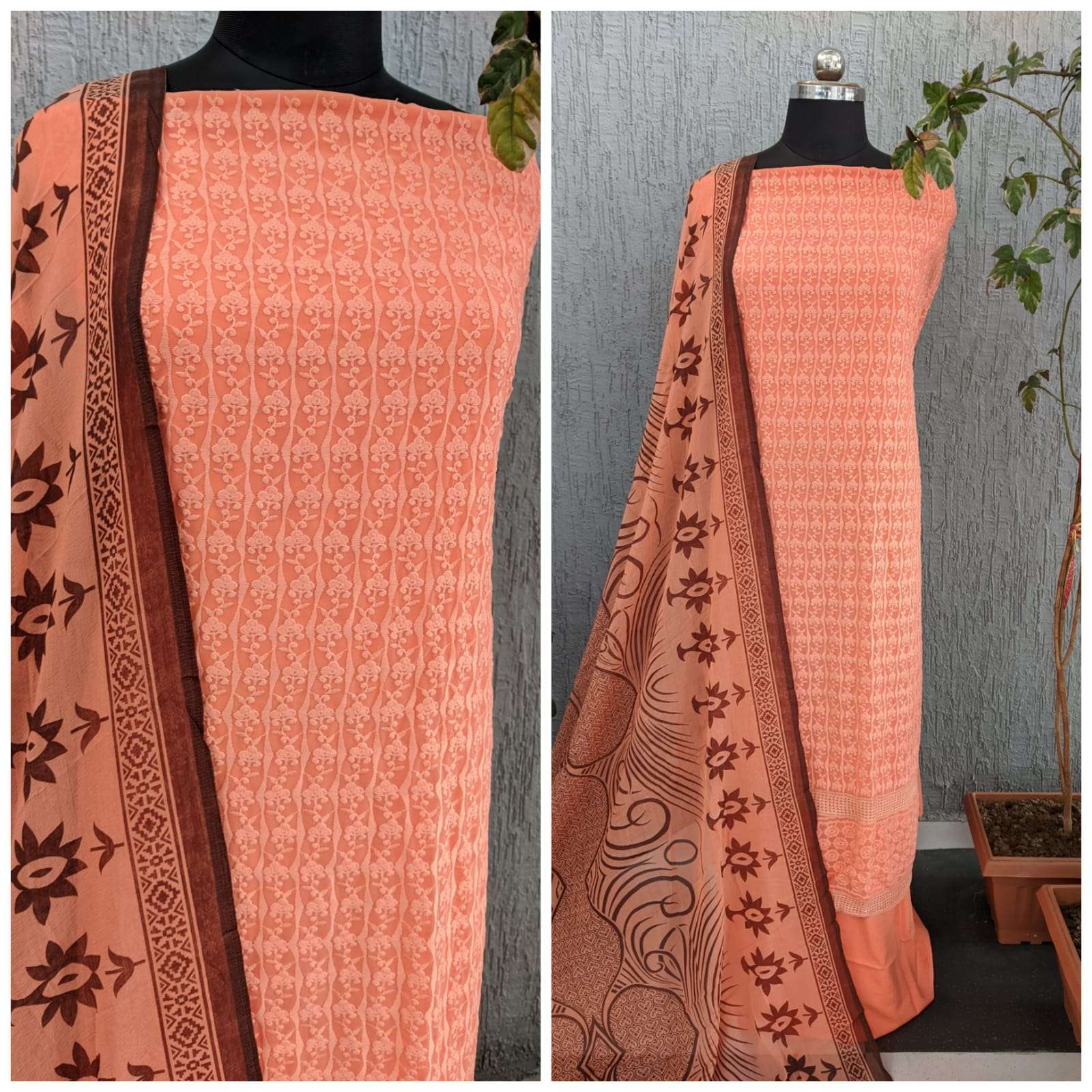 BT-  07 DESIGNER GEORGETTE SCHIFFLI NON CATALOG SUIT 