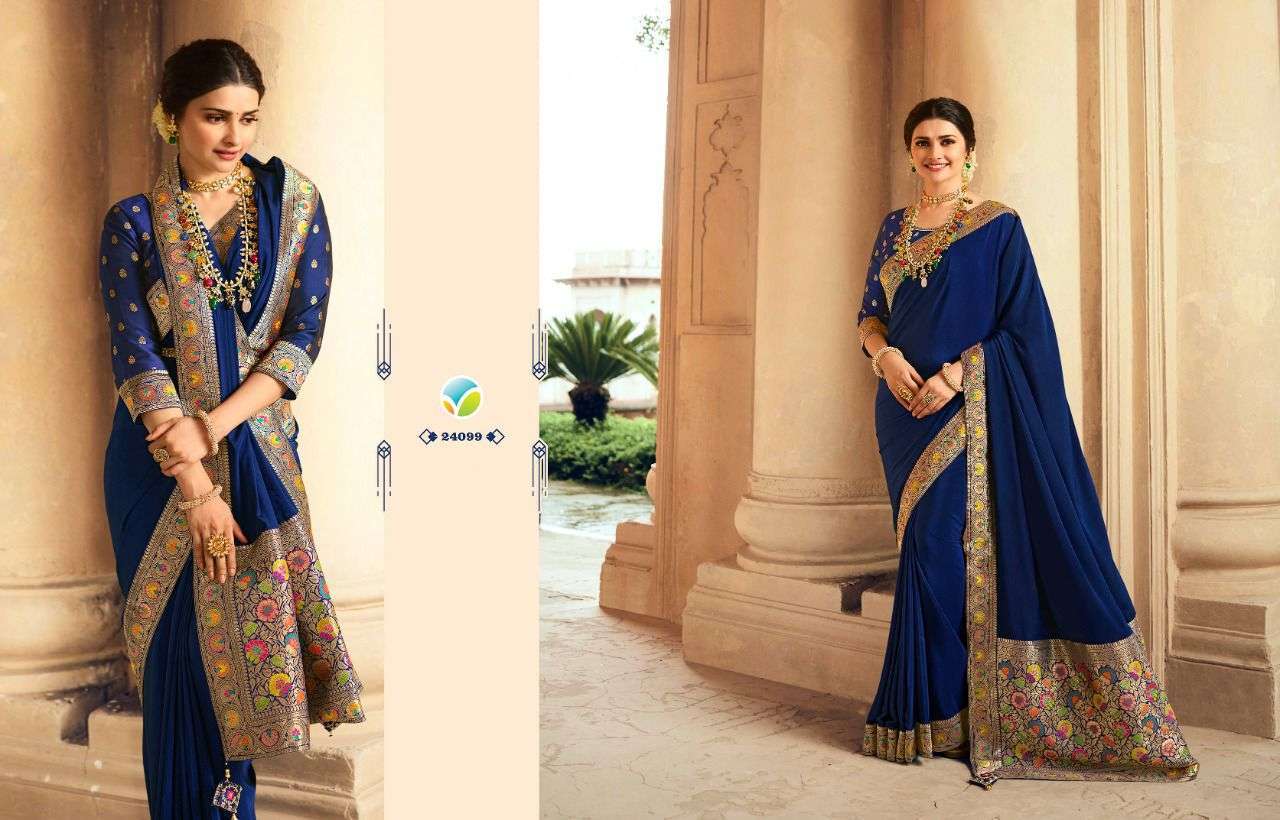 HERITAGE VOL 4 BY VINAY SILK CRAPE EXCLUSIVE FANCY SAREE WHOLESALER