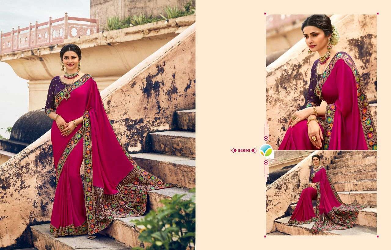HERITAGE VOL 4 BY VINAY SILK CRAPE EXCLUSIVE FANCY SAREE WHOLESALER