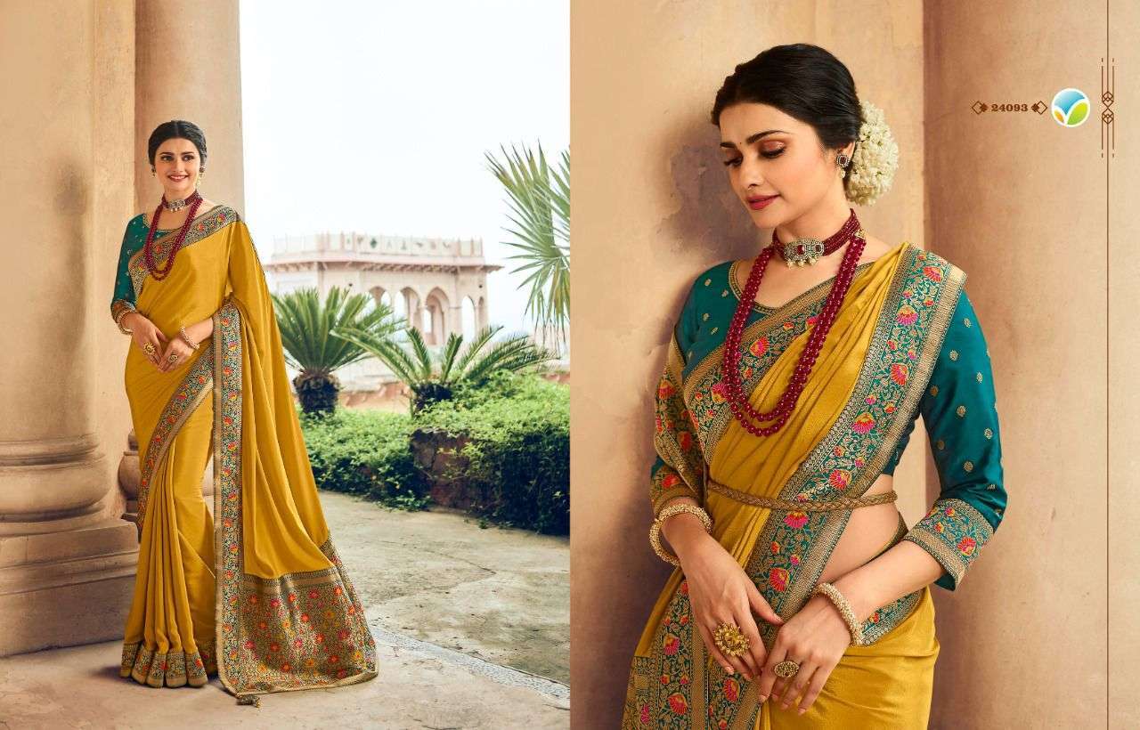 HERITAGE VOL 4 BY VINAY SILK CRAPE EXCLUSIVE FANCY SAREE WHOLESALER