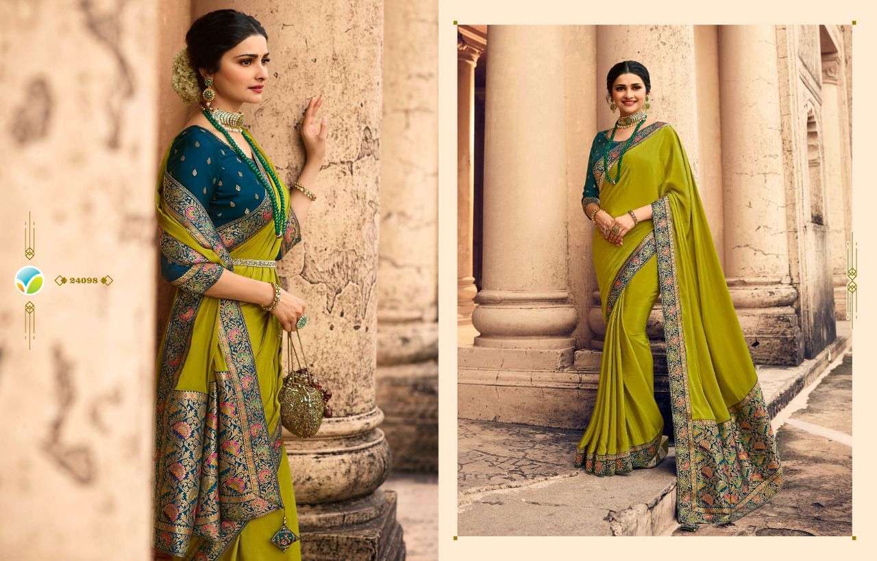 HERITAGE VOL 4 BY VINAY SILK CRAPE EXCLUSIVE FANCY SAREE WHOLESALER