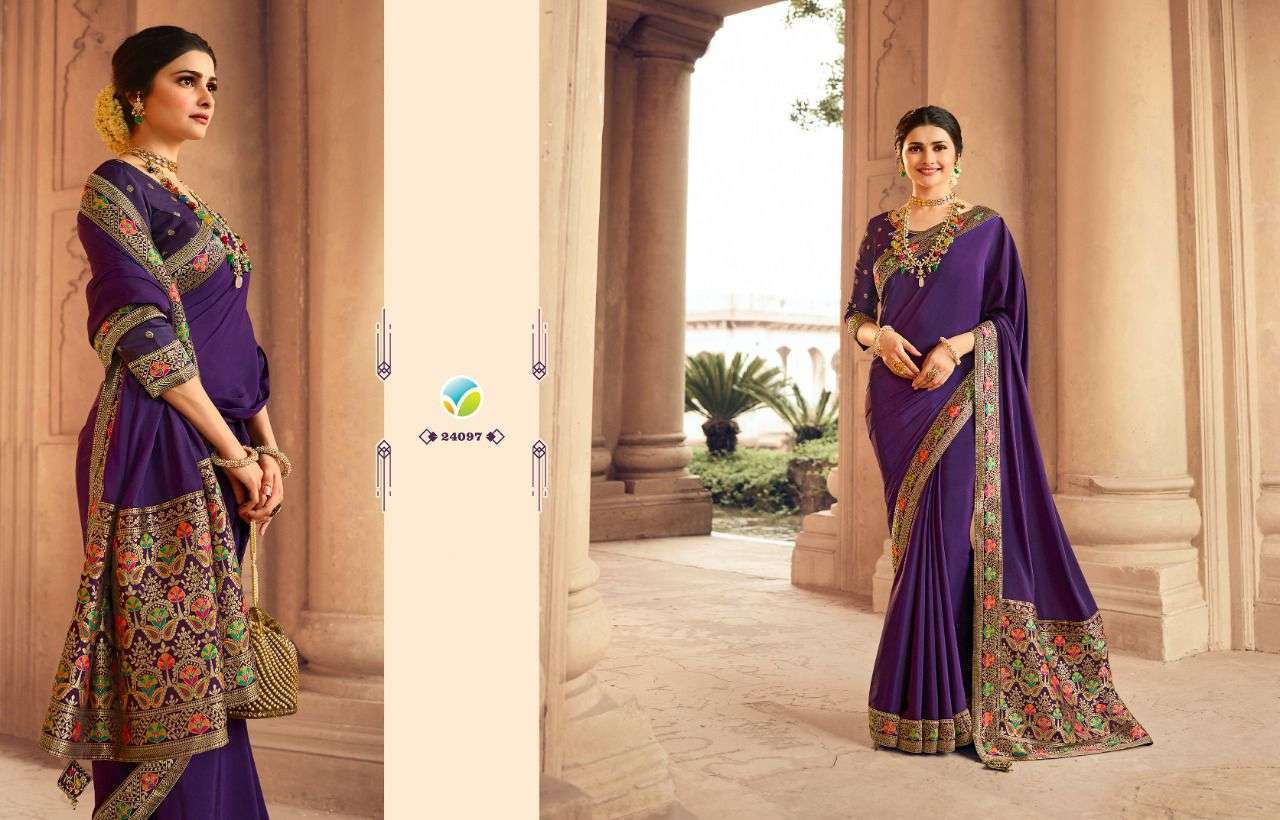HERITAGE VOL 4 BY VINAY SILK CRAPE EXCLUSIVE FANCY SAREE WHOLESALER