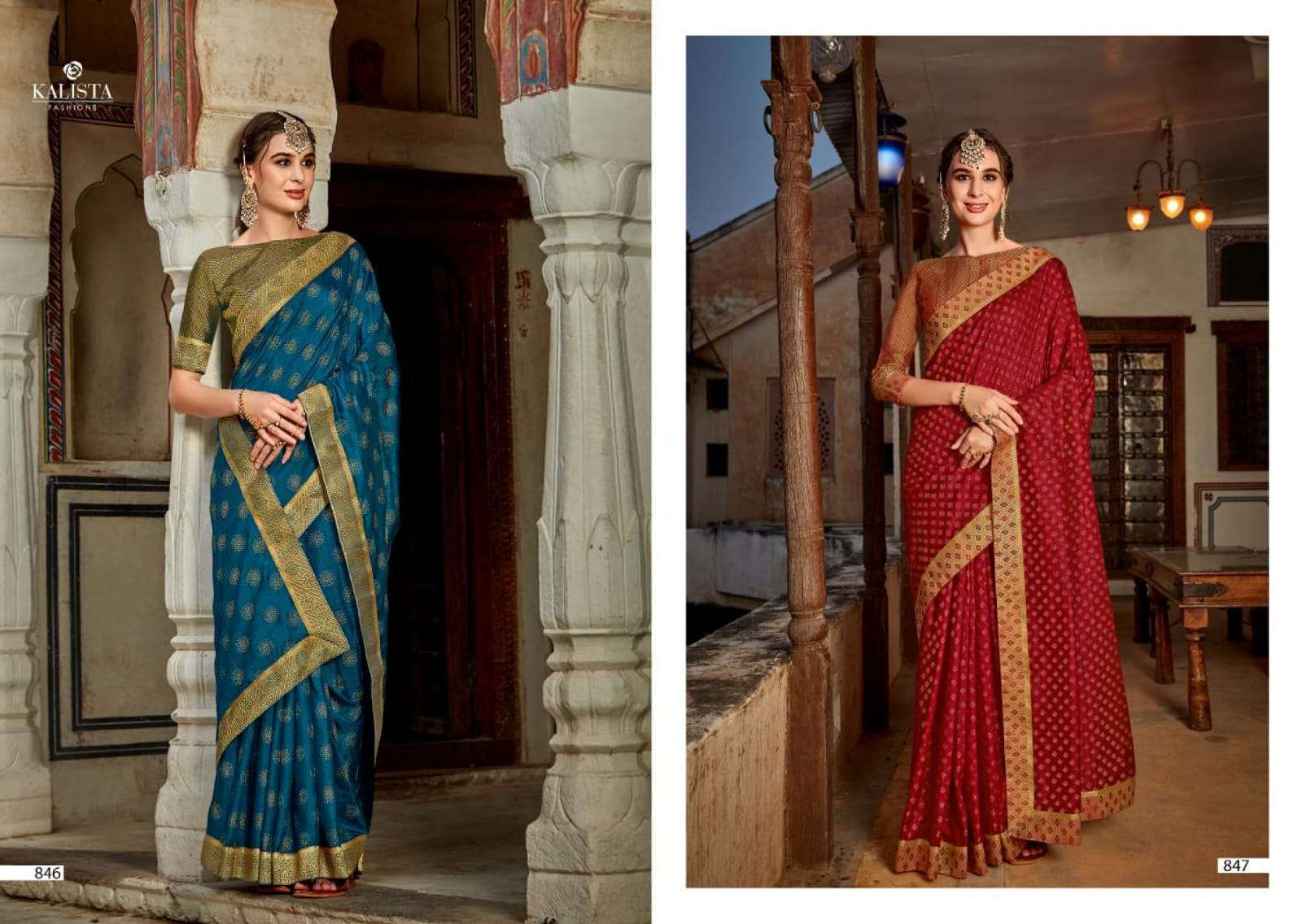 kalista kalki vol 3 series 842-849 Vichitra due drop saree