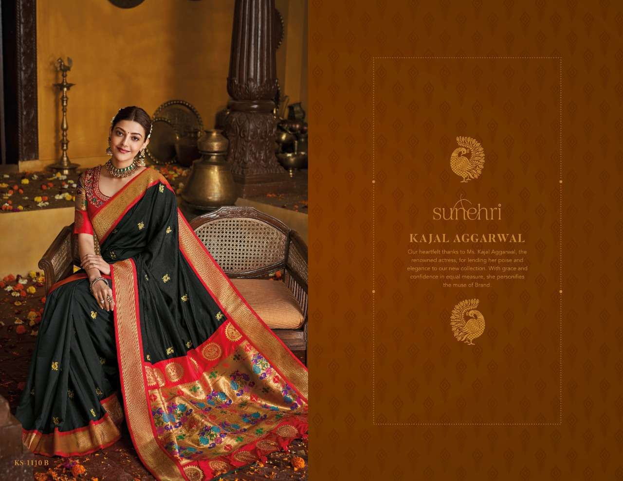 KIMORA SUNEHRI DESIGN 1110 COLORS SILK RICH LOOK PARTY WEAR SARIS