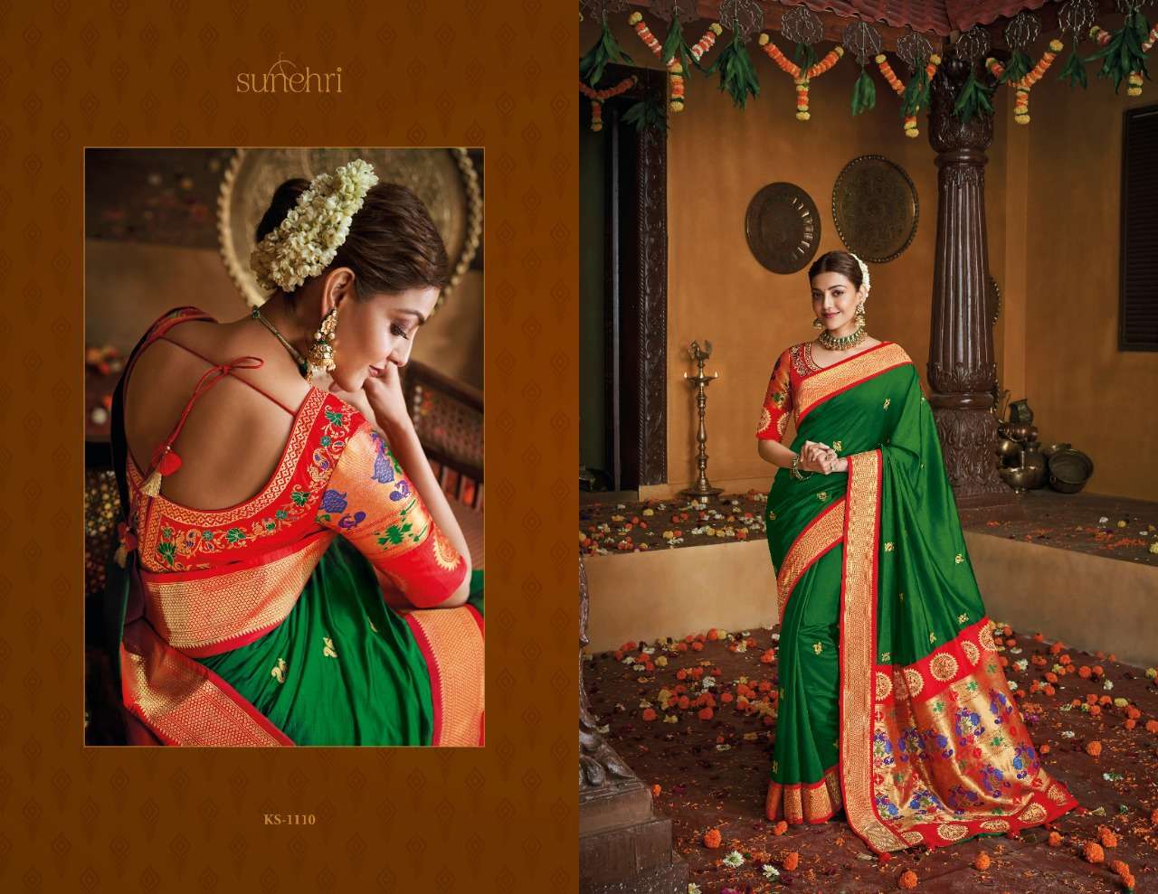 KIMORA SUNEHRI DESIGN 1110 COLORS SILK RICH LOOK PARTY WEAR SARIS