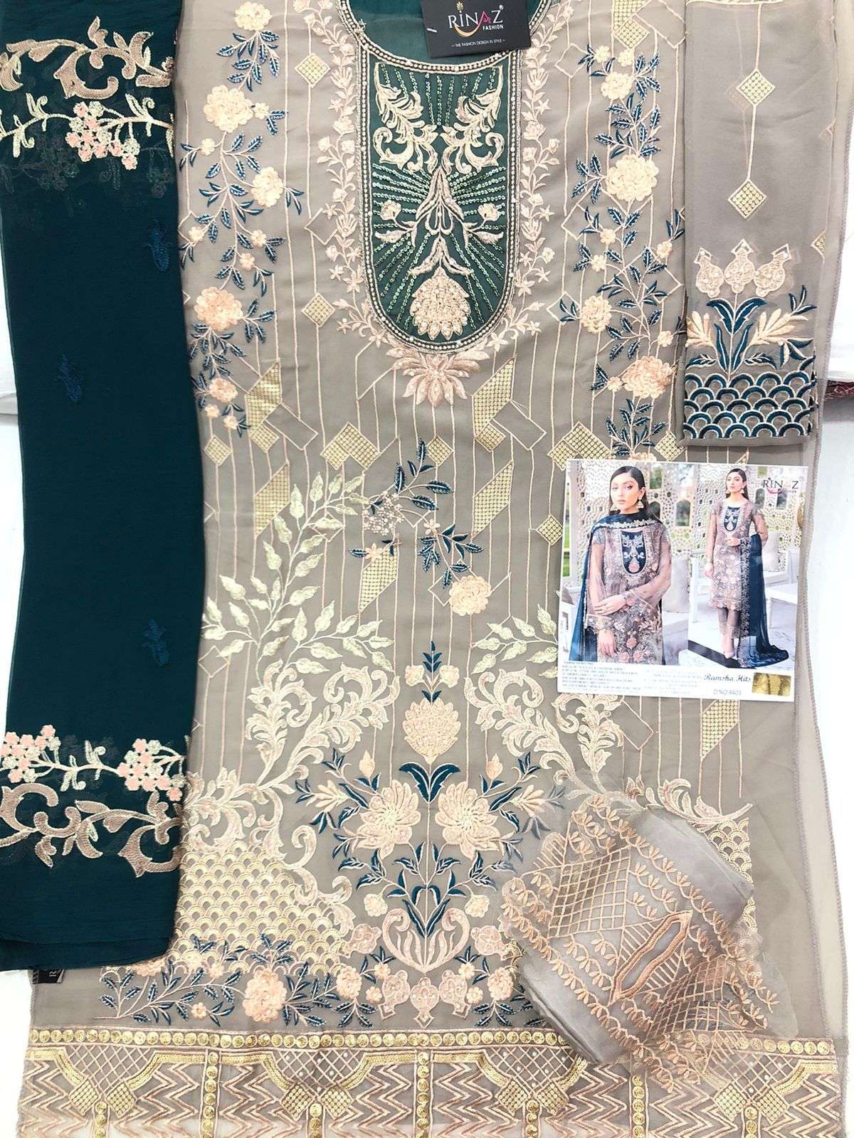 MIX BRAND PAKISTANI SUPER HIT DESIGNER FAUX GEORGTETE SUIT SINGLES AVAILABLE 