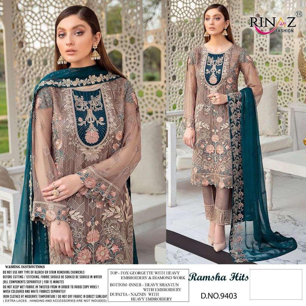 MIX BRAND PAKISTANI SUPER HIT DESIGNER FAUX GEORGTETE SUIT SINGLES AVAILABLE 