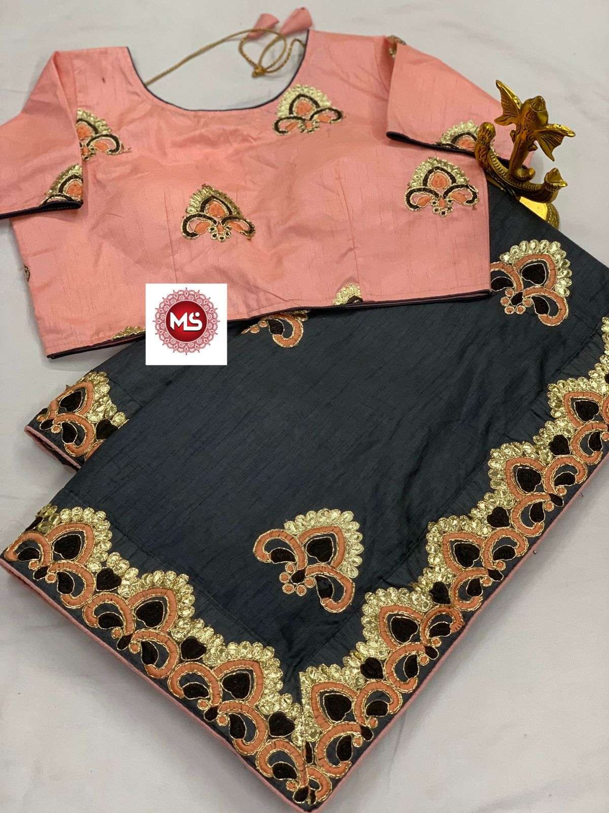 MS BRAND DOLA BORDER DESIGNER DOLA SILK SAREE 