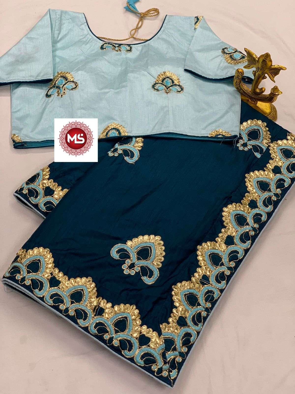 MS BRAND DOLA BORDER DESIGNER DOLA SILK SAREE 