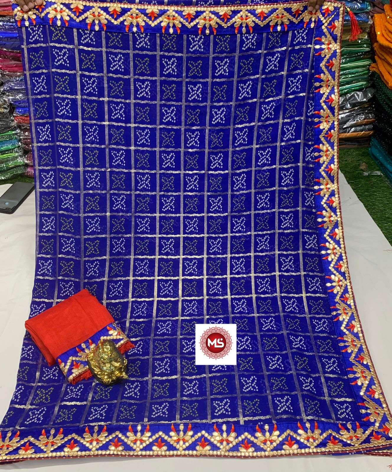 MS BRAND SAREE GOTA PATTI DESIGNER GEORGETTE SAREE