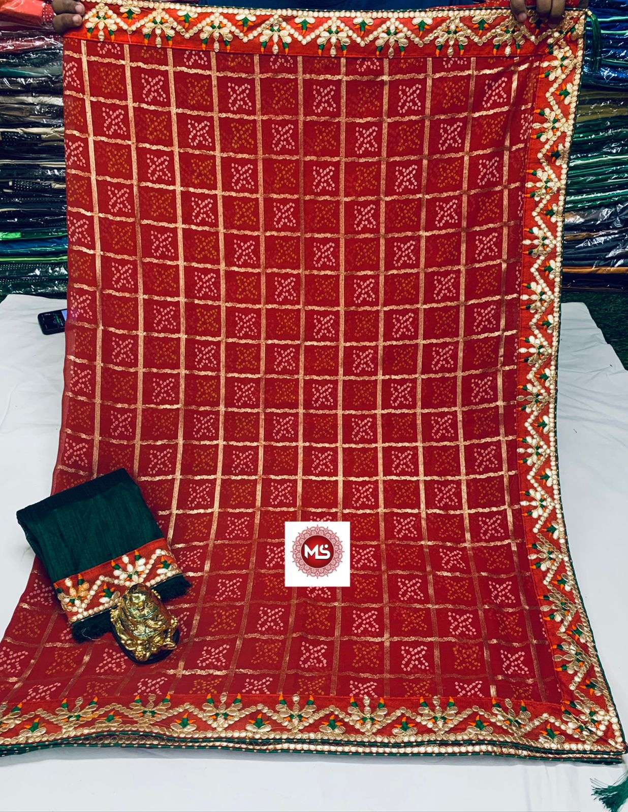 MS BRAND SAREE GOTA PATTI DESIGNER GEORGETTE SAREE