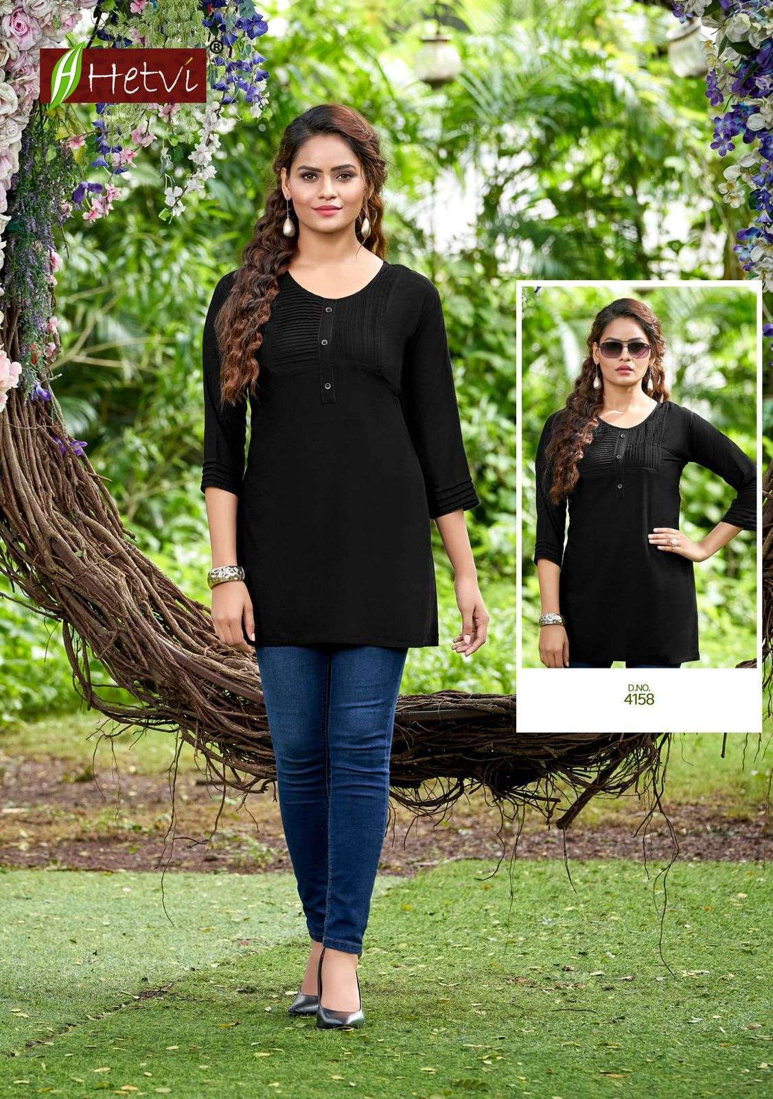RICHA BY HETVI HEAVY RAYON FUJI SILK SHORT TOP CATALOG COLLECTION