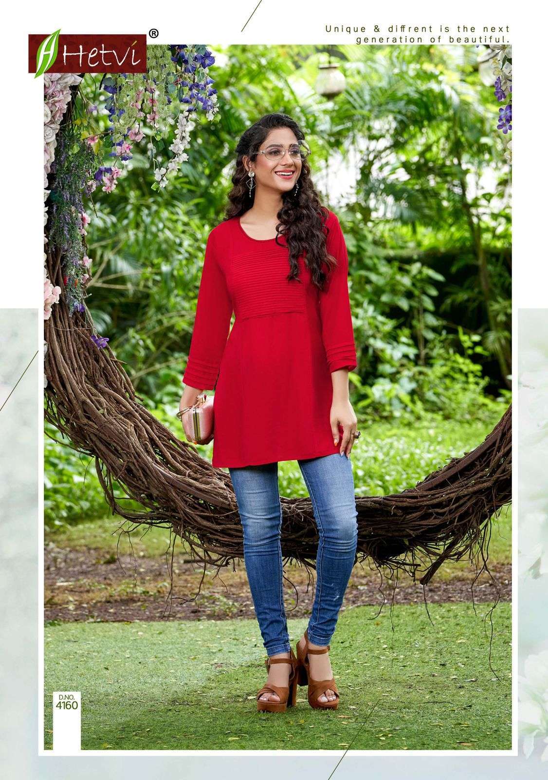 RICHA BY HETVI HEAVY RAYON FUJI SILK SHORT TOP CATALOG COLLECTION