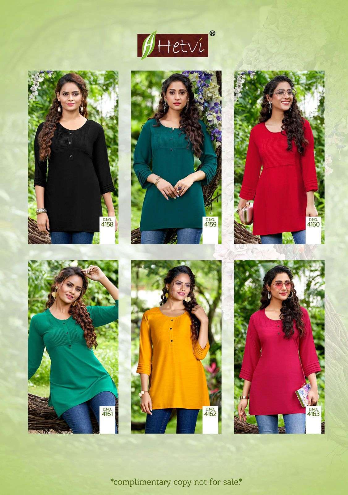 RICHA BY HETVI HEAVY RAYON FUJI SILK SHORT TOP CATALOG COLLECTION