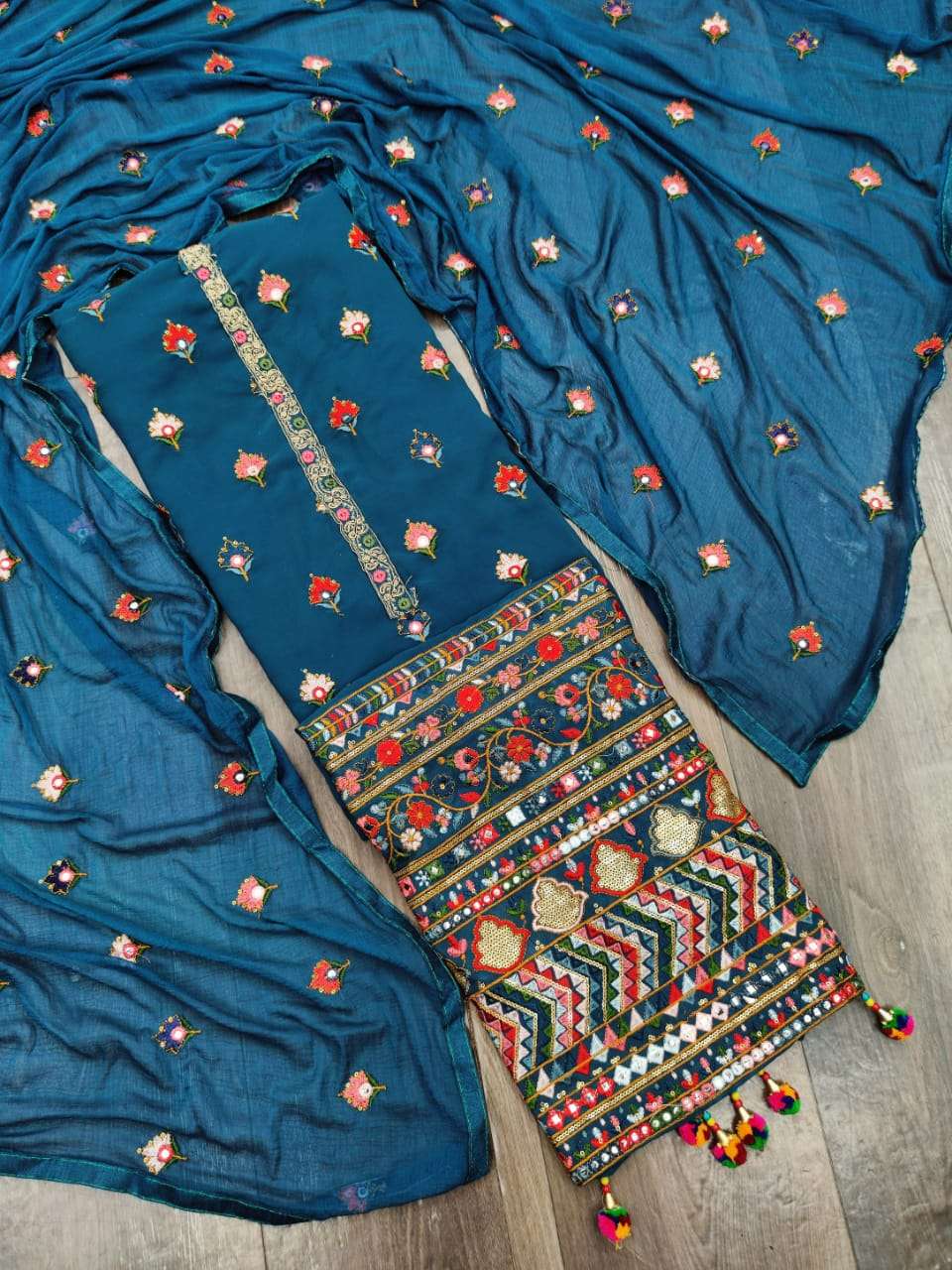 RUBY DESIGNER FAUX GEORGETTE NON CATALOG SUIT 