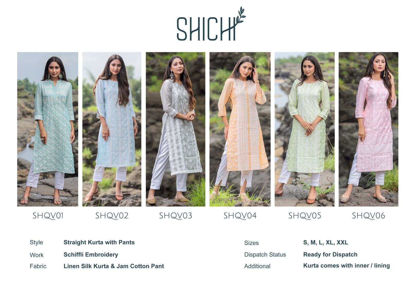 SHICHI PRESENTS QURBAT STRAIGHT KURTI WITH PANT BEAUTIFUL COLORS
