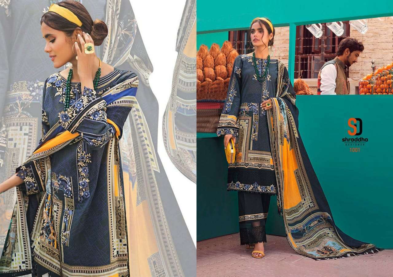 shraddha vintage vol 6 series 1001-1006 lawn cotton Pakistani suit