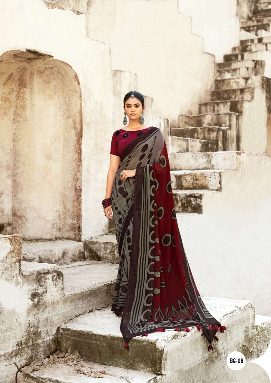 sr brand black georgette series 01-08 black georgette with swaroski work saree