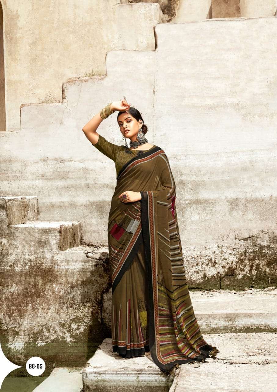 sr brand black georgette series 01-08 black georgette with swaroski work saree