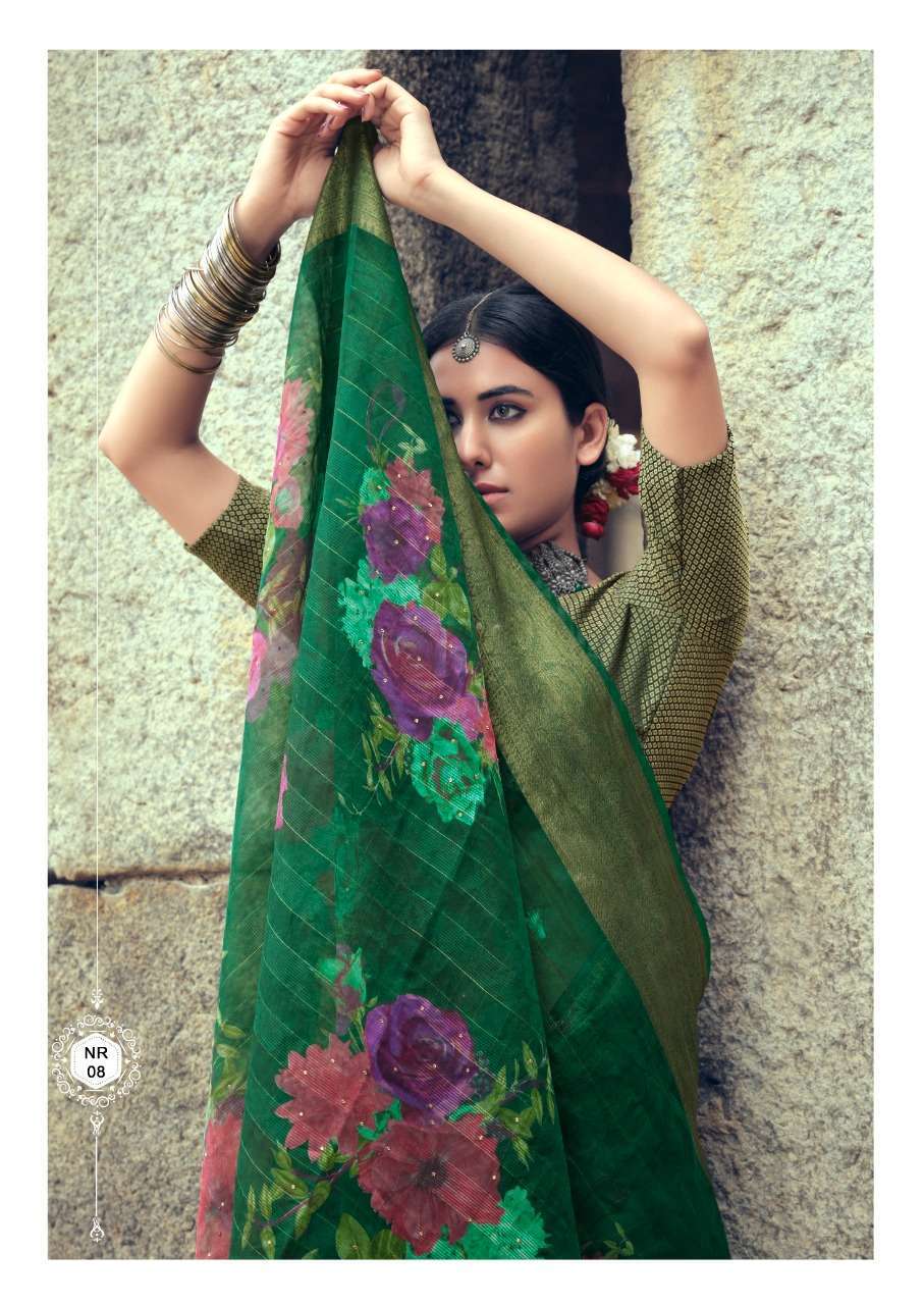 SR BRAND NETRA ORGANZA DIGITAL FANCY ETHNIC WEAR SAREES AUTHORIZED SUPPLIER