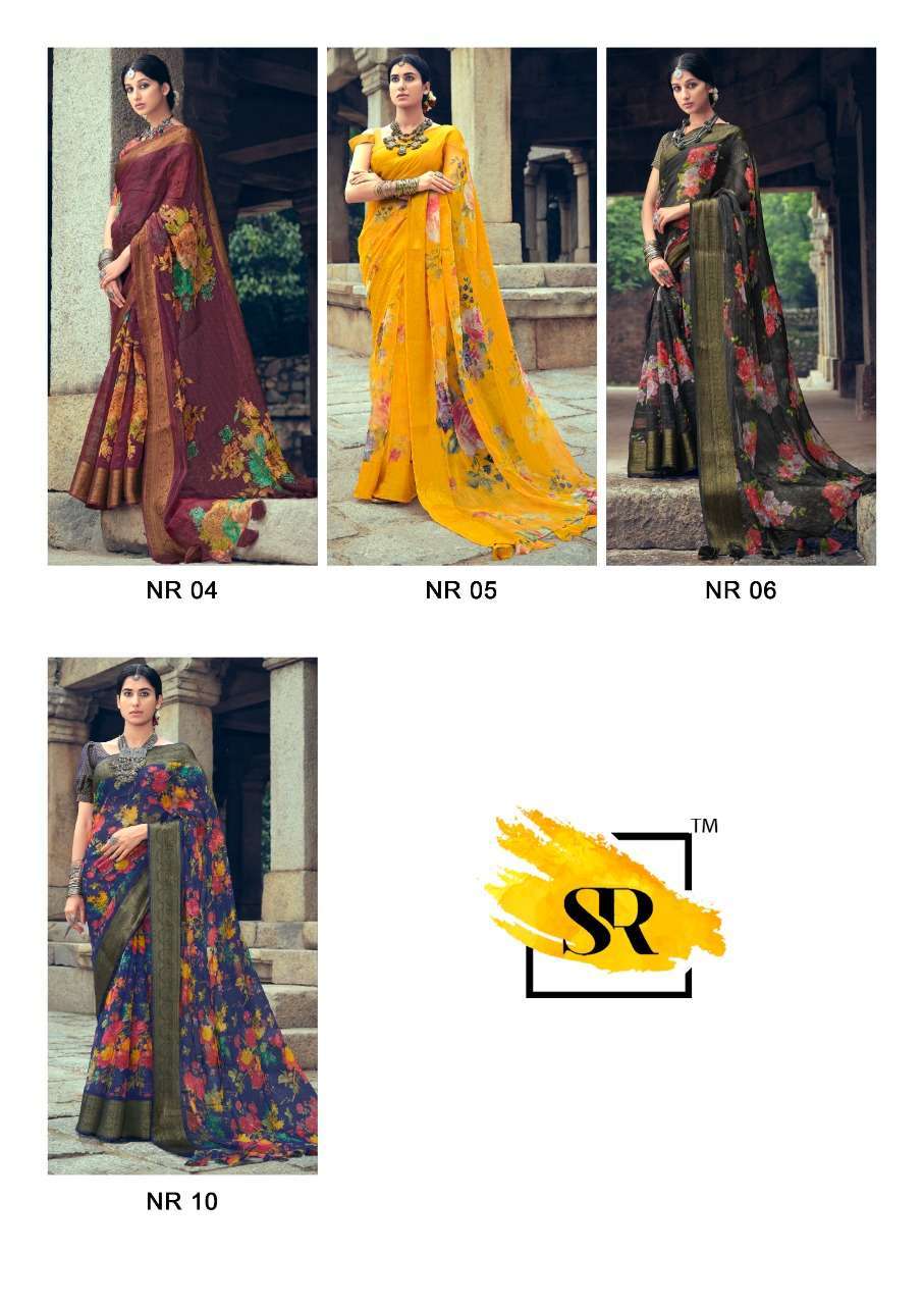SR BRAND NETRA ORGANZA DIGITAL FANCY ETHNIC WEAR SAREES AUTHORIZED SUPPLIER