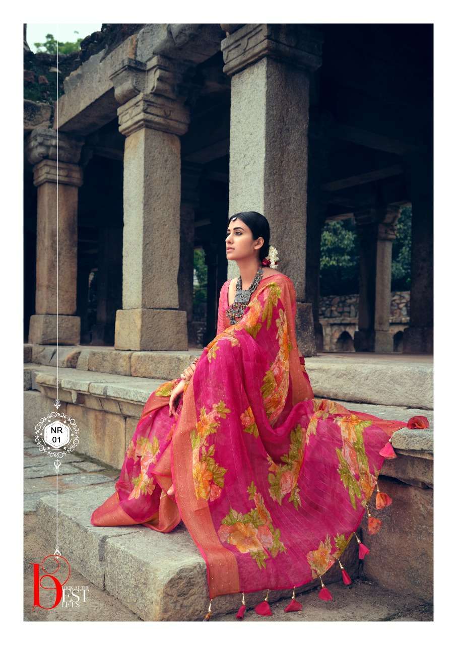 SR BRAND NETRA ORGANZA DIGITAL FANCY ETHNIC WEAR SAREES AUTHORIZED SUPPLIER