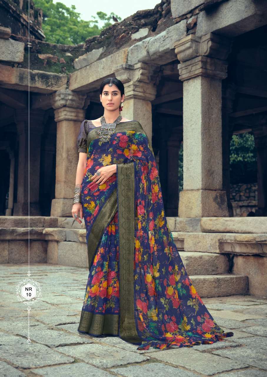 SR BRAND NETRA ORGANZA DIGITAL FANCY ETHNIC WEAR SAREES AUTHORIZED SUPPLIER