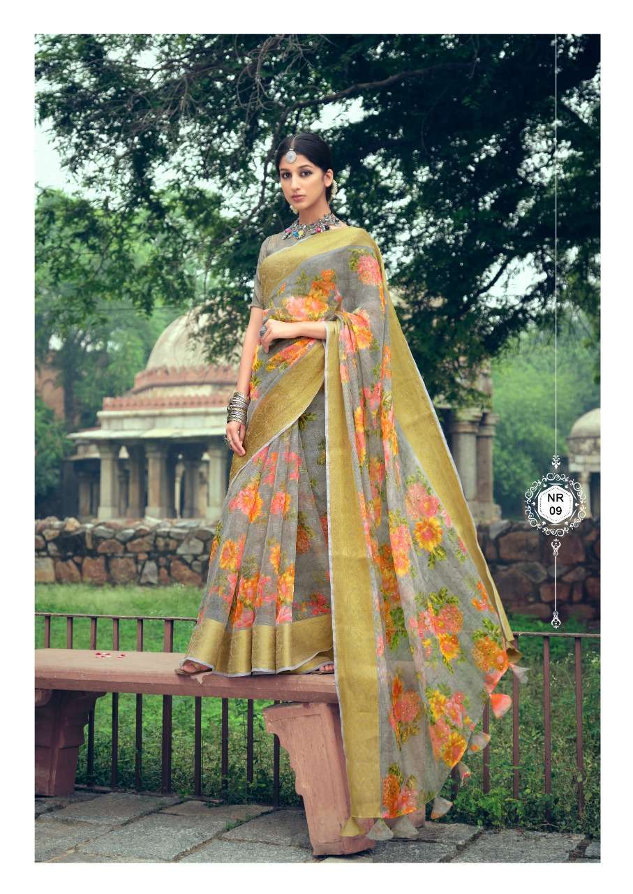 SR BRAND NETRA ORGANZA DIGITAL FANCY ETHNIC WEAR SAREES AUTHORIZED SUPPLIER