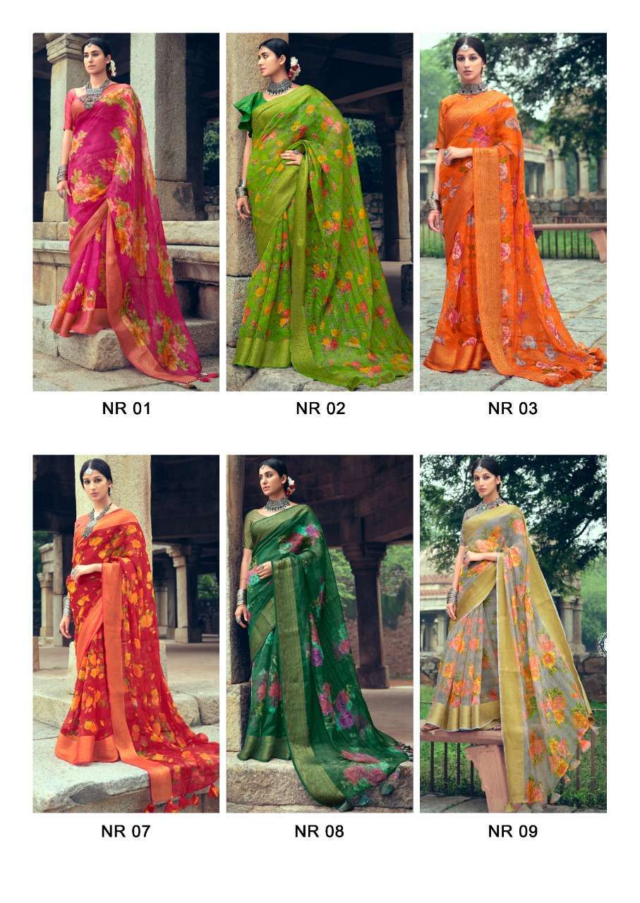 SR BRAND NETRA ORGANZA DIGITAL FANCY ETHNIC WEAR SAREES AUTHORIZED SUPPLIER