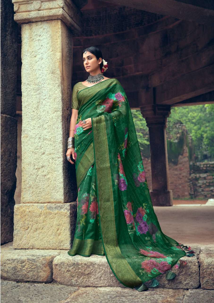 SR BRAND NETRA ORGANZA DIGITAL FANCY ETHNIC WEAR SAREES AUTHORIZED SUPPLIER