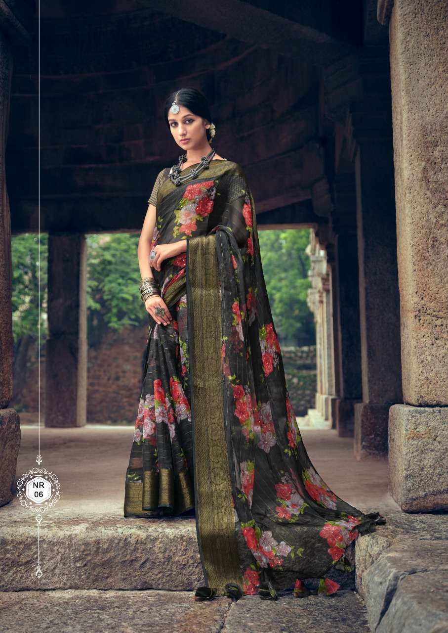 SR BRAND NETRA ORGANZA DIGITAL FANCY ETHNIC WEAR SAREES AUTHORIZED SUPPLIER