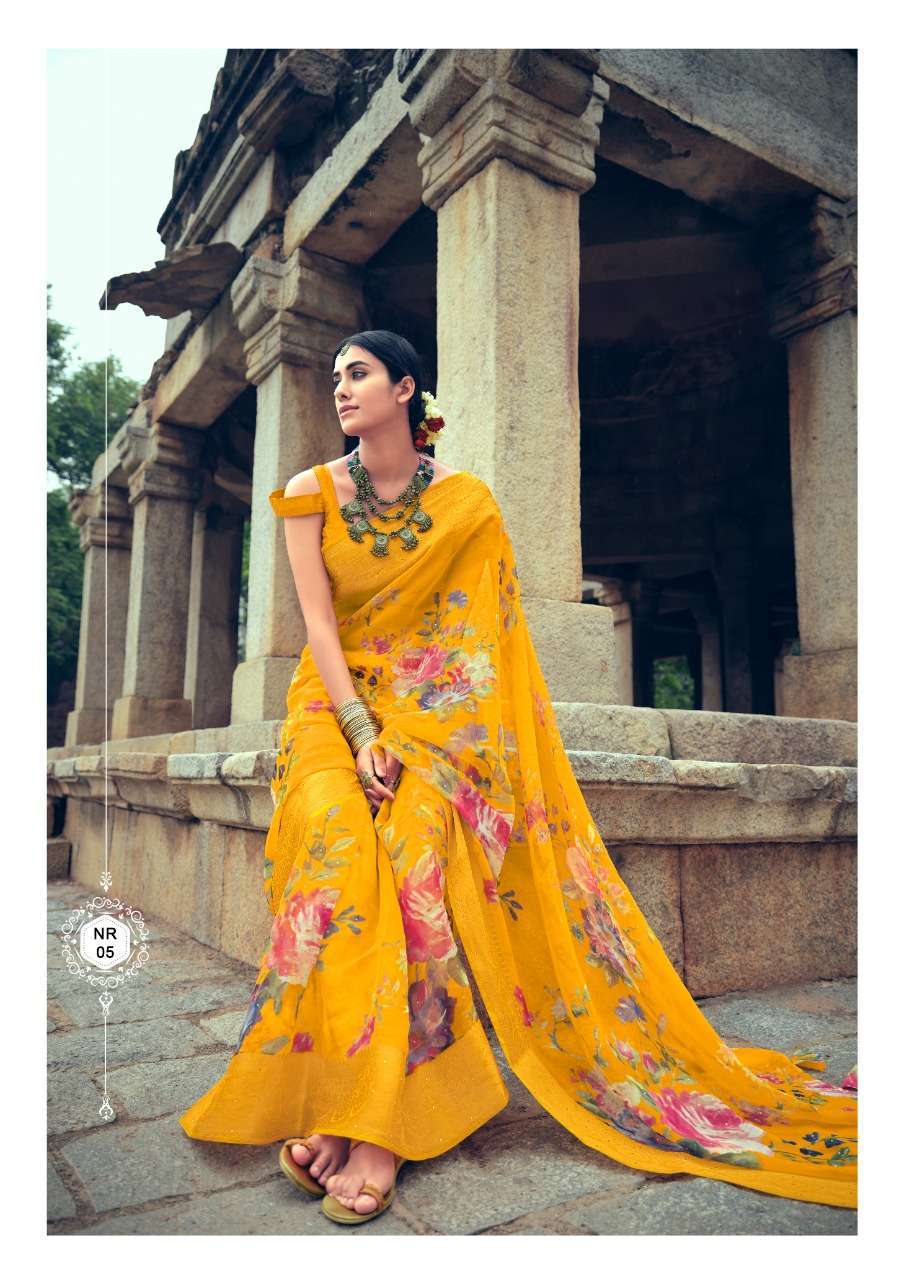 SR BRAND NETRA ORGANZA DIGITAL FANCY ETHNIC WEAR SAREES AUTHORIZED SUPPLIER