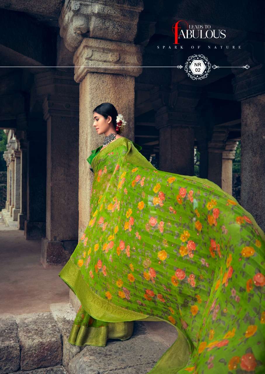 SR BRAND NETRA ORGANZA DIGITAL FANCY ETHNIC WEAR SAREES AUTHORIZED SUPPLIER