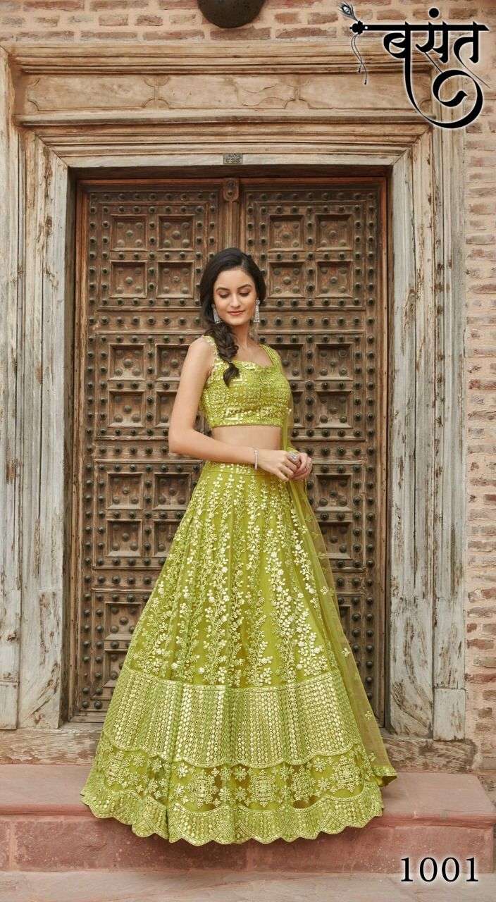 STYLISTA BASANT DESIGNER ORGANZA SILK LEHENGA 