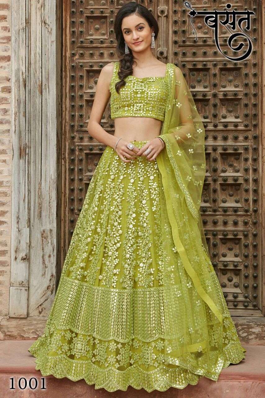 STYLISTA BASANT DESIGNER ORGANZA SILK LEHENGA 