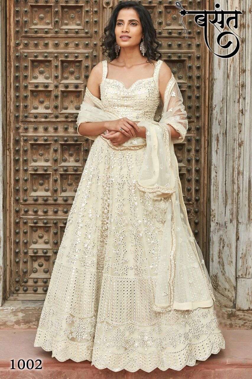 STYLISTA BASANT DESIGNER ORGANZA SILK LEHENGA 