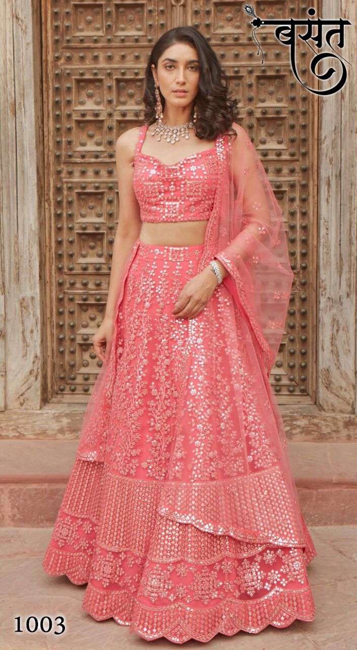 STYLISTA BASANT DESIGNER ORGANZA SILK LEHENGA 
