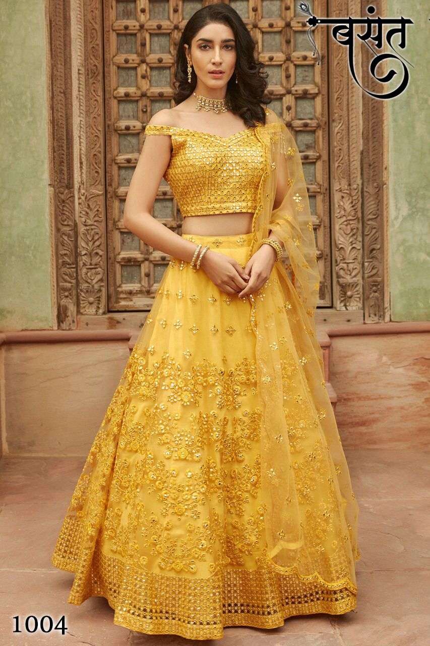 STYLISTA BASANT DESIGNER ORGANZA SILK LEHENGA 
