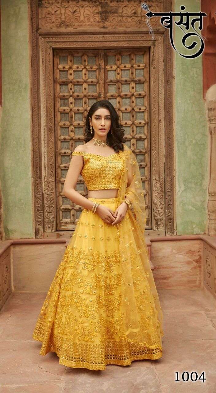 STYLISTA BASANT DESIGNER ORGANZA SILK LEHENGA 