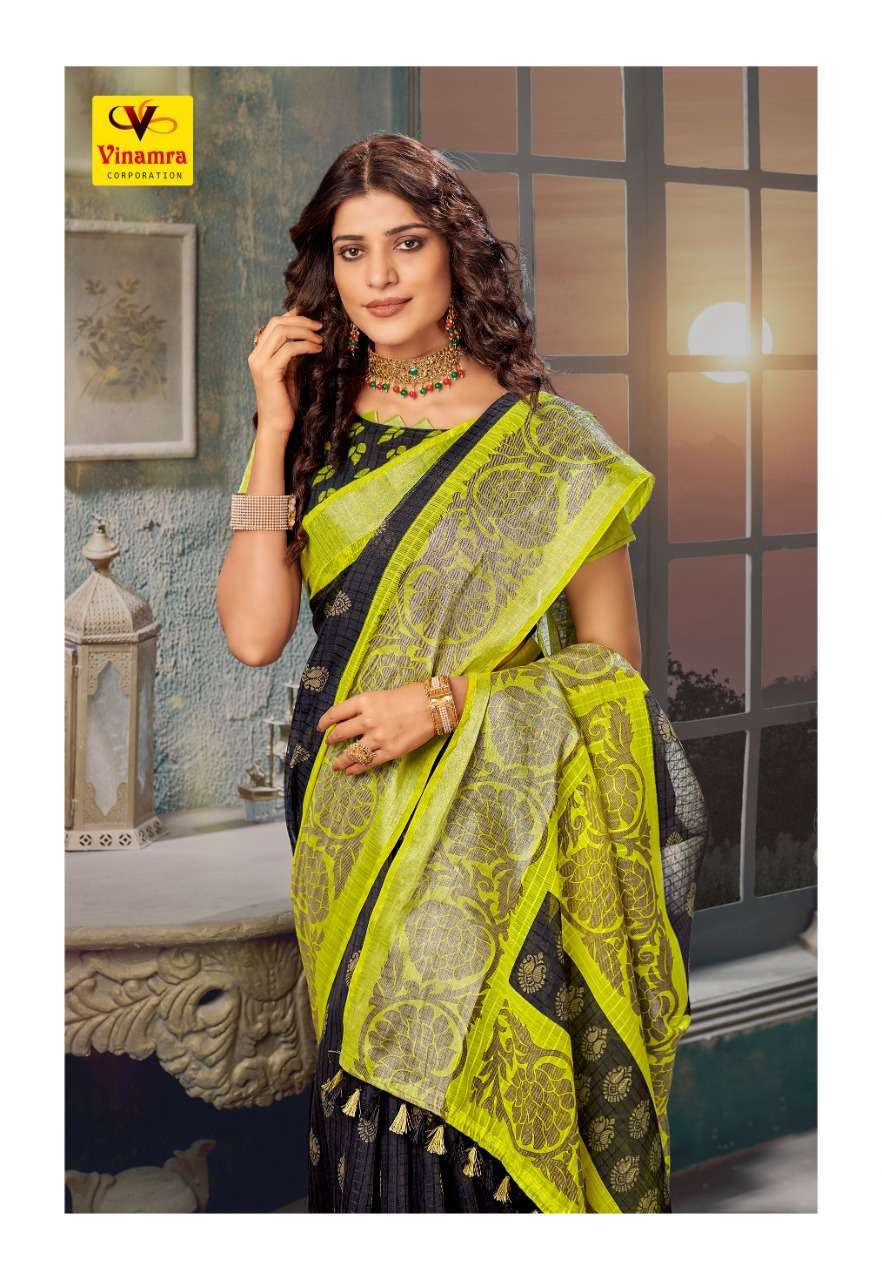 vinamra corporation silver 7 patta series 108 cotton zari silver patta saree