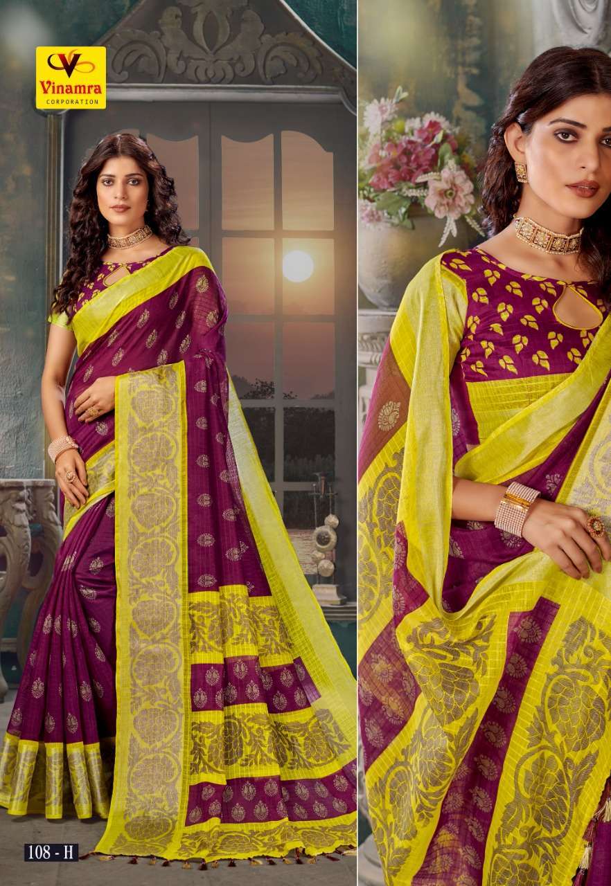 vinamra corporation silver 7 patta series 108 cotton zari silver patta saree