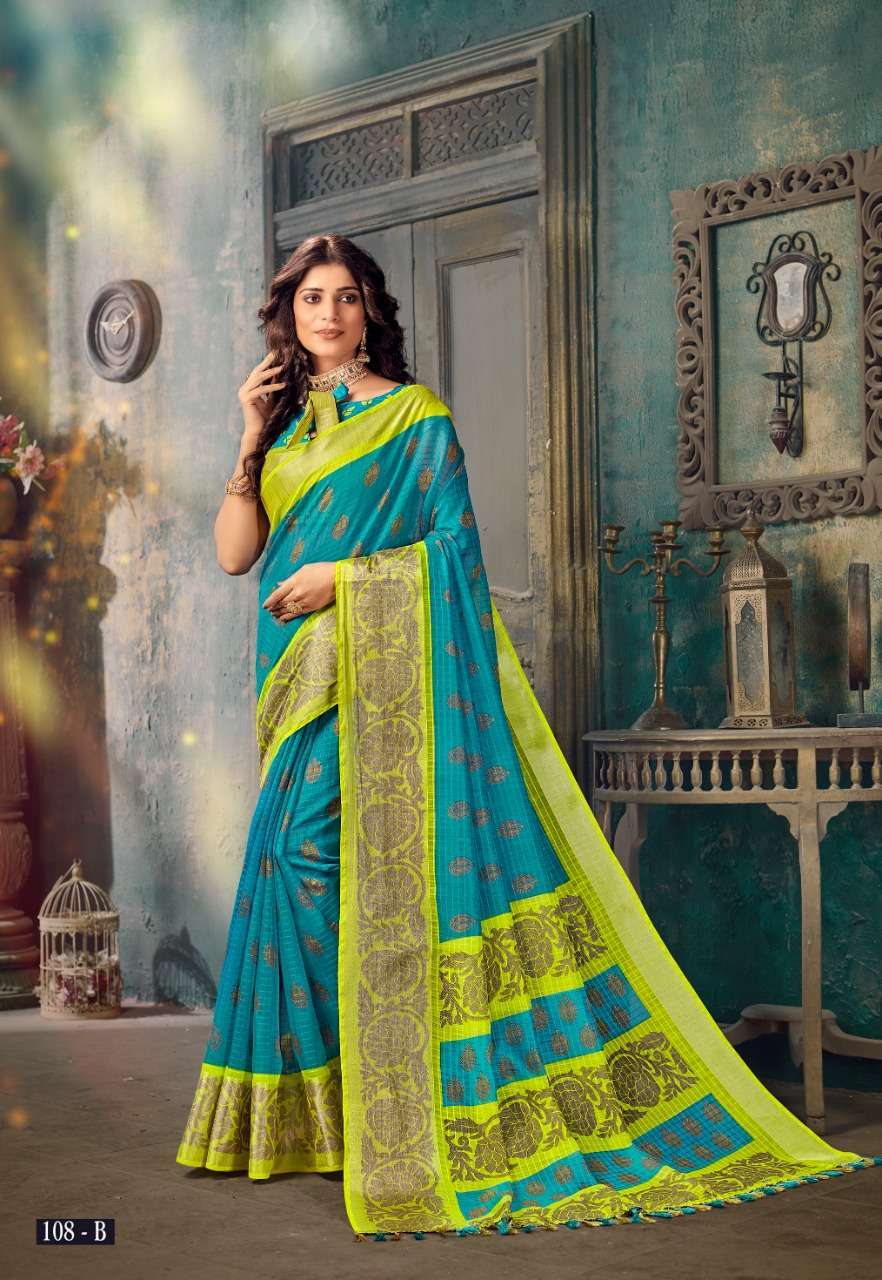 vinamra corporation silver 7 patta series 108 cotton zari silver patta saree