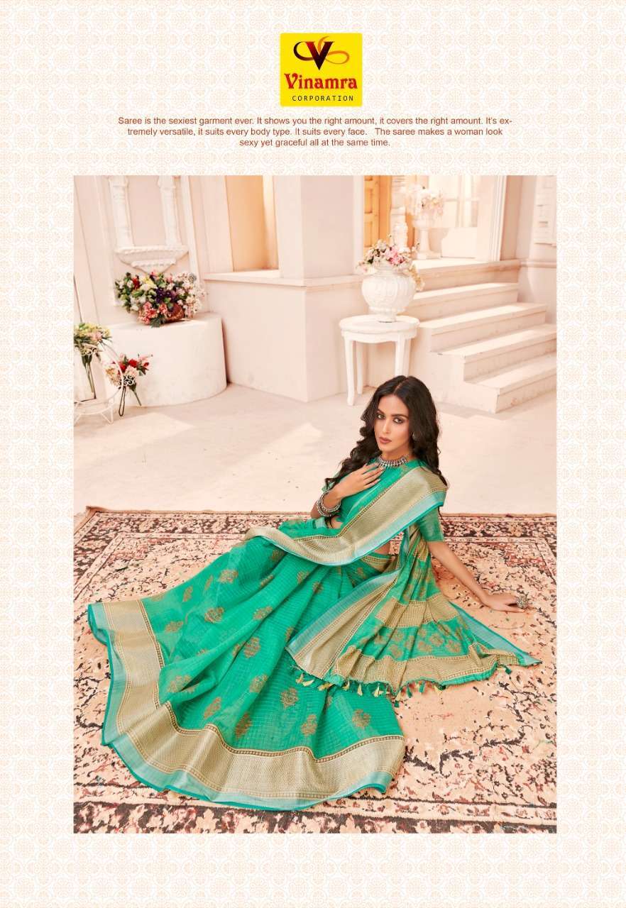 vinamra corporation silver 7 patta series 109 cotton zari silver patta saree
