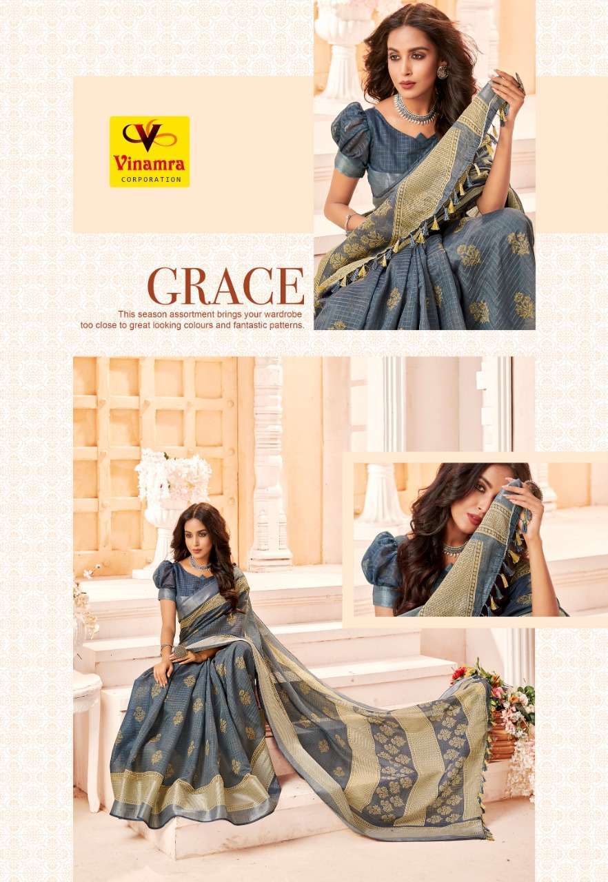 vinamra corporation silver 7 patta series 109 cotton zari silver patta saree