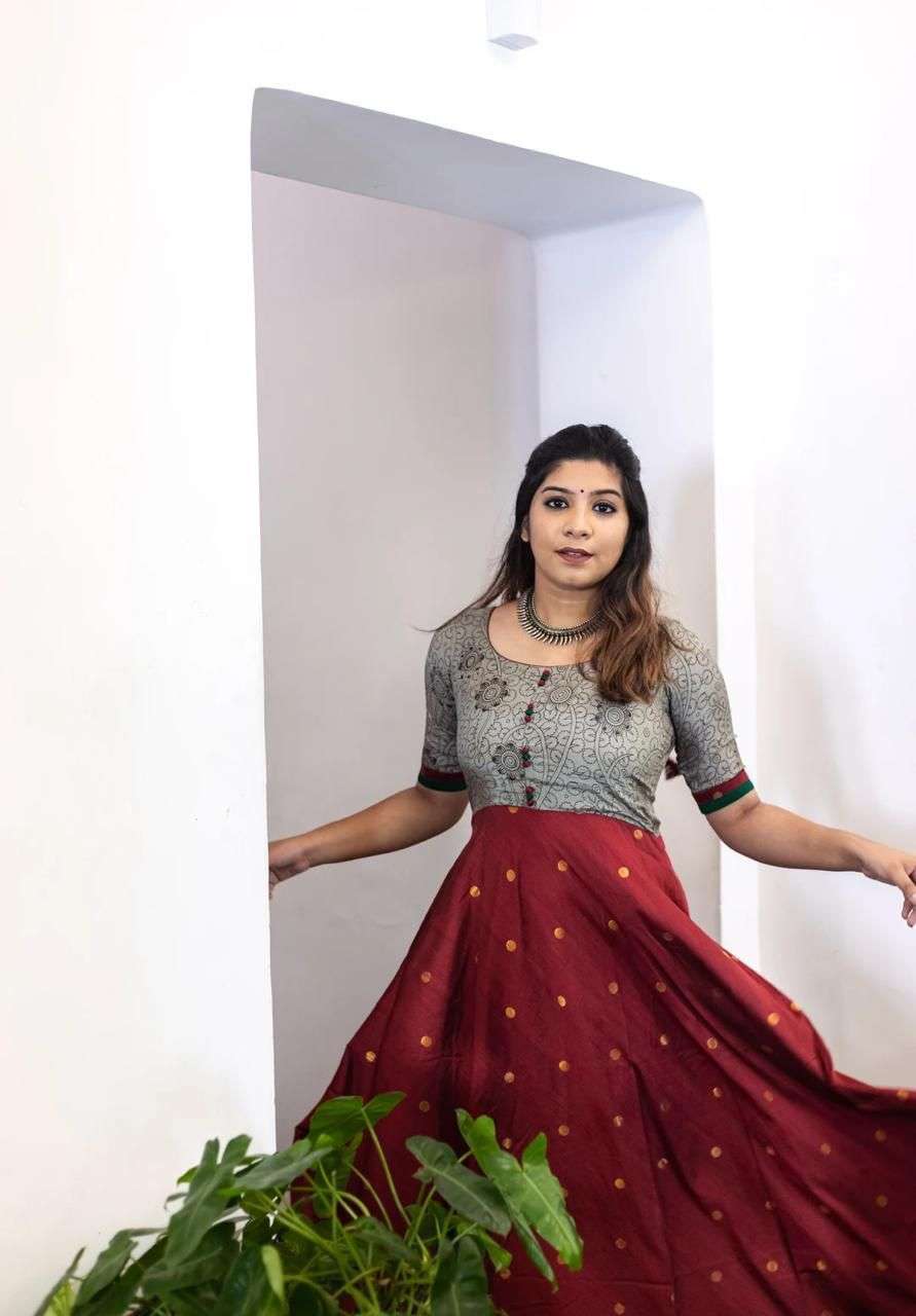 2 COLOR DESIGNER RAYON SLUB KURTI 