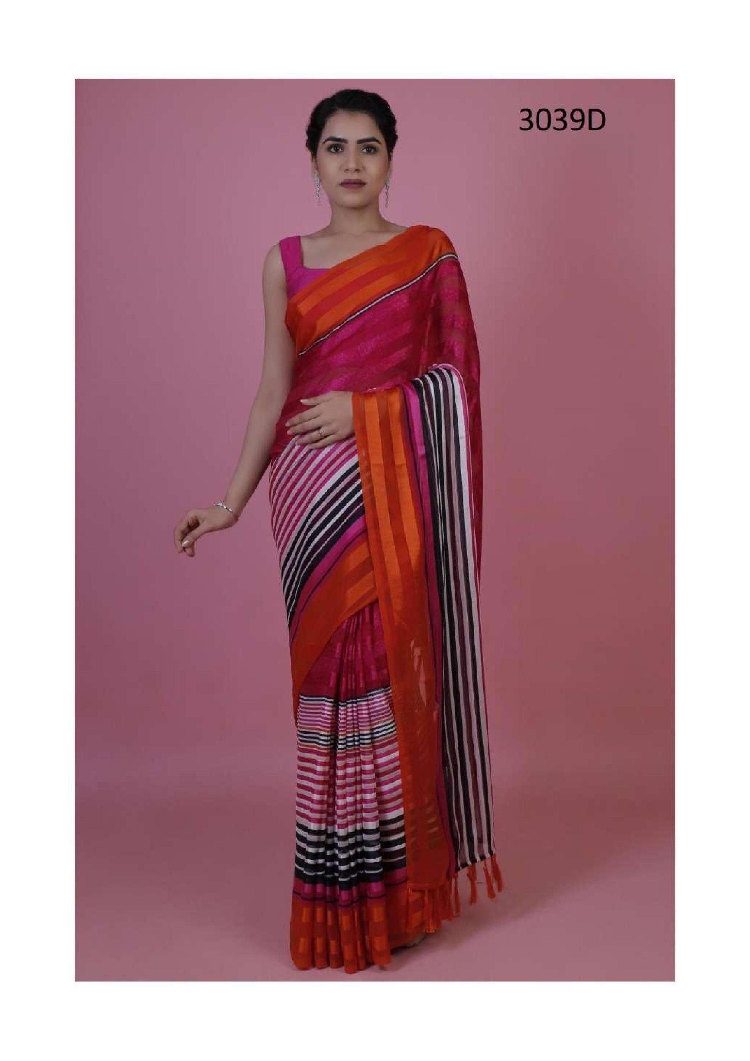 manjula 3039 design colors chiffon satin patta fancy saree