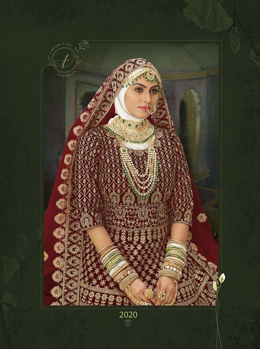 SENHORA PEPLUM BRIDAL HERITAGE VOL-8 DESIGNER 9000 HEAVY VELVET SUIT 