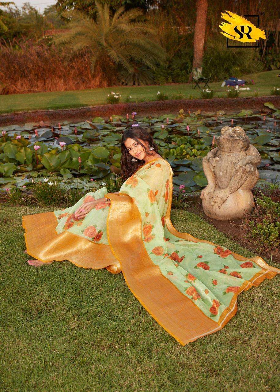 SR BRAND ORGANZA JAQUARD DESIGNER ORGANZA SAREE 