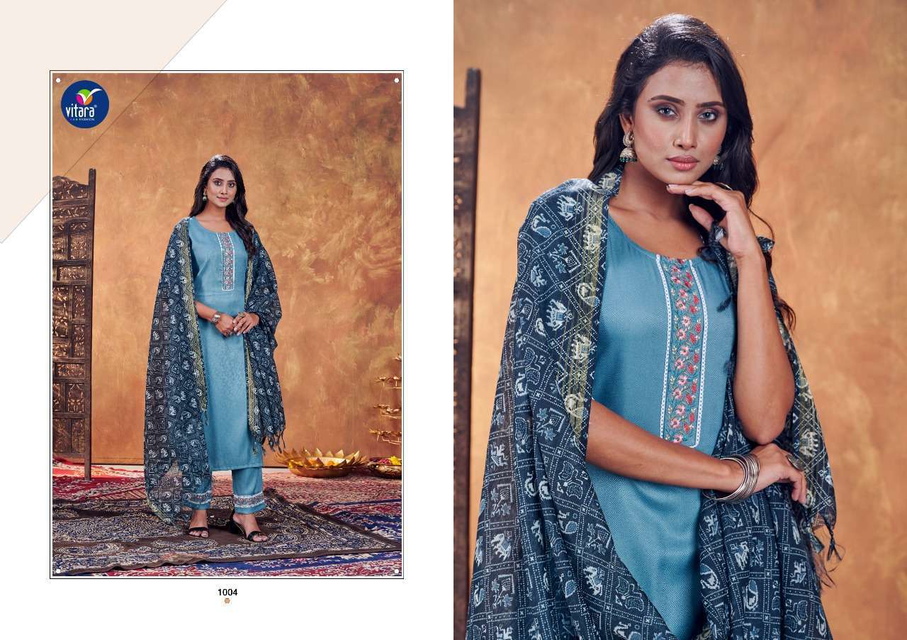 vitara fashion vintage series 1001-1004 jumbo dobhi silk suit